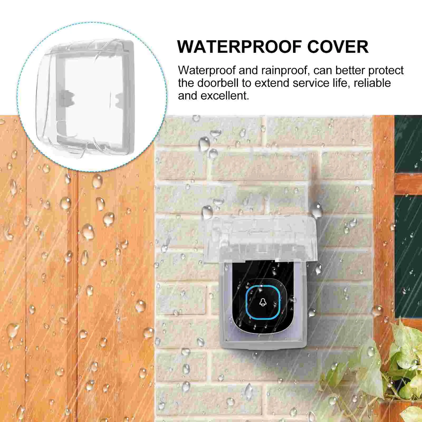 Doorbell Waterproof Cover Rainproof Transparent Protection Shell for Access Outdoor Chime Controller Protector