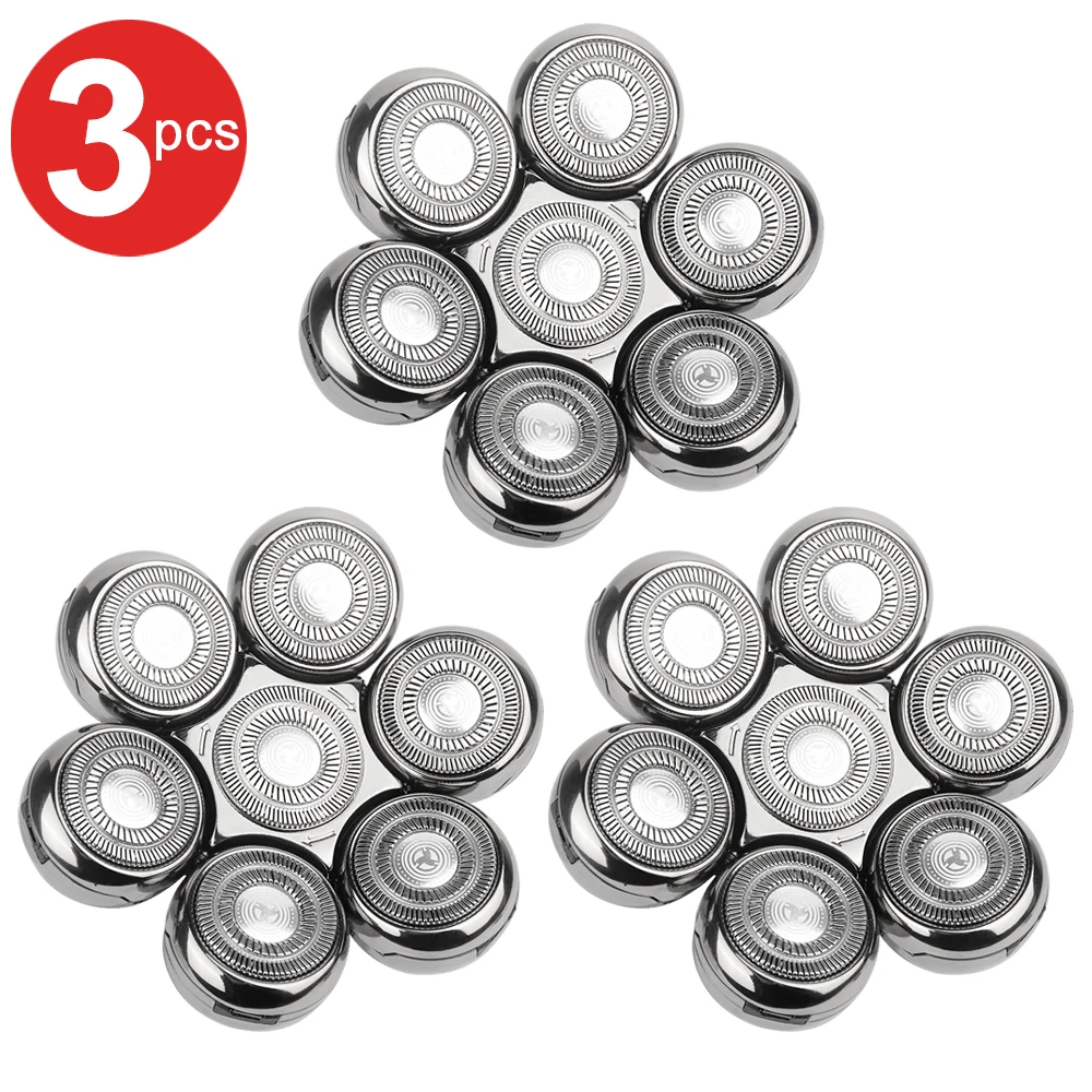 رؤوس استبدال ماكينة حلاقة ، شفرات للحلاقة ، رأس ماكينة حلاقة أصلع ، رأس حلاقة ، 7 رؤوس ماكينة حلاقة ، رأس ماكينة حلاقة 5 في 1