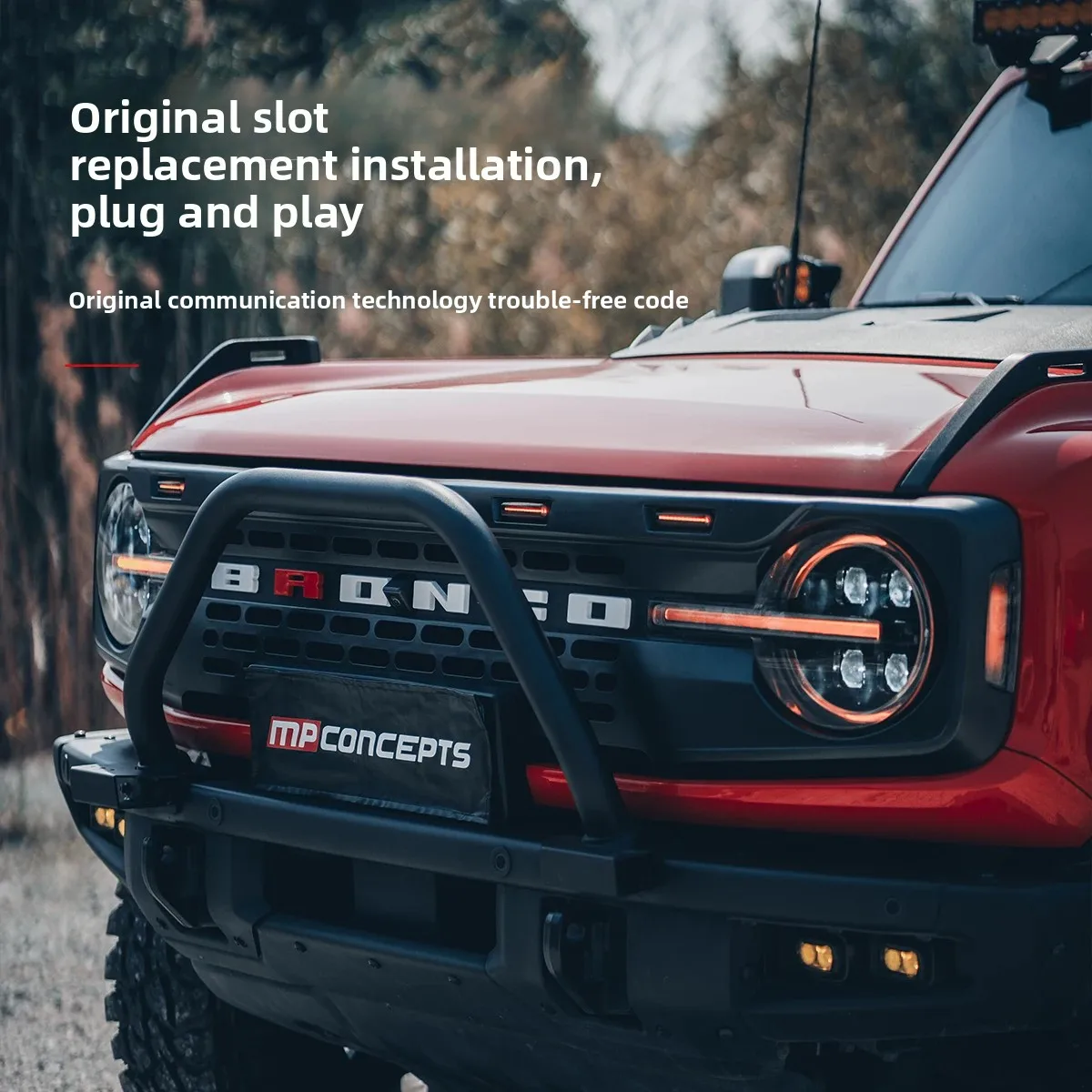 For ford Bronco Liema MP Four-Eye LED Integrated Headlights Low High Configuration First Batch Robot Assembly Four-Lens Design