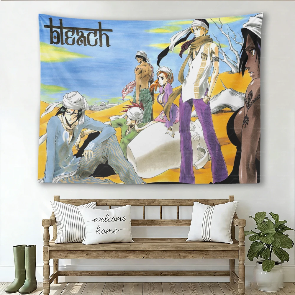 Bleach Anime Wandteppich Ichigo K-Kurosaki Wandbehang Ästhetische Schlafzimmer-Wohnheim-Manga-Dekoration – Detail 5