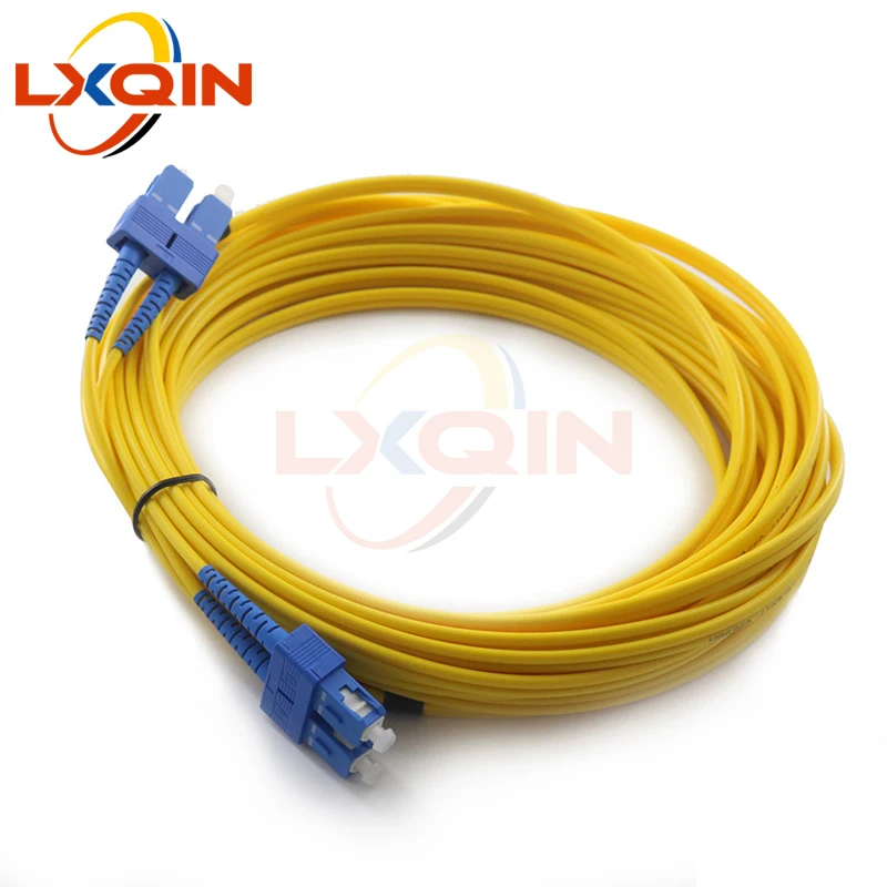 LXQIN printer parts SC/SC fiber cable UPC simplex 3.0mm PVC double core fiber patch cable