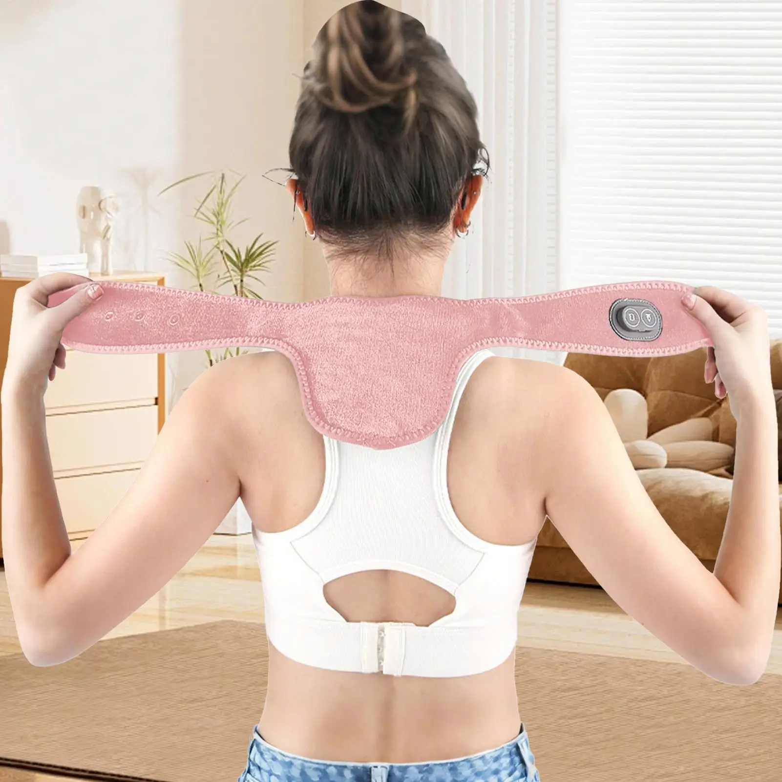 

Магнитная эргономичная 3-температурная нагревательная повязка для шеи, массажная грелка для лечения боли в мышцах, жесткости, расслабления для мужчин