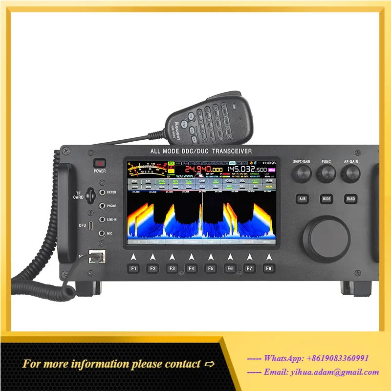 

RS-998 100W Short Wave Transceiver HF VHF DDC DUC All Mode Amateur Ham For Radio 0.5-750MHz Touch Screen Handheld Walkie Talkie