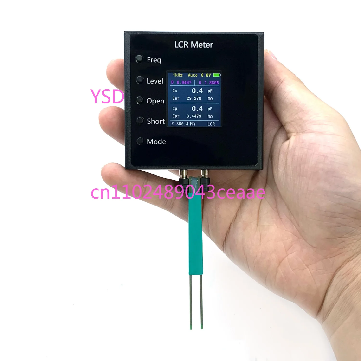 100KHz Smart Bridge Tweezers LCR SMD ESR Tester Resistance Capacitance Inductance Continuity Test