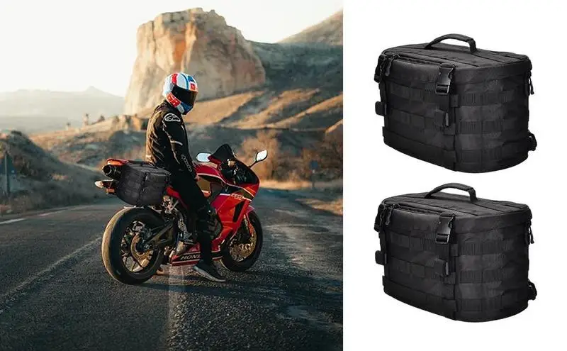 

Waterproof Motorcycle Saddlebags Black Multifunctional Universal Large-Capacity Best Luggage Bag for Mountain Bikes Bicycles