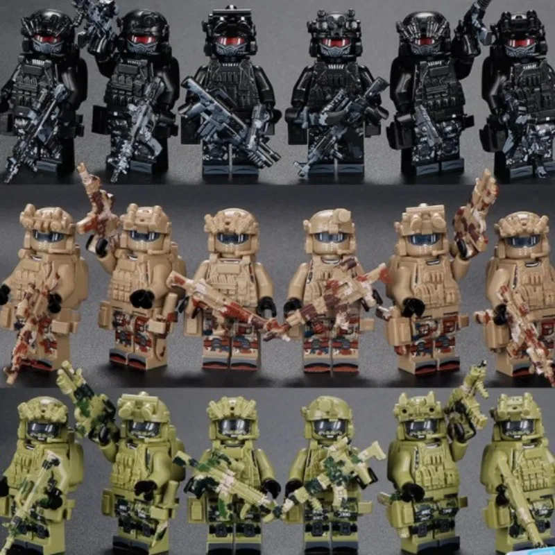 

Building block military minifigures soldiers special forces police minifigures children puzzle boy toy puzzle