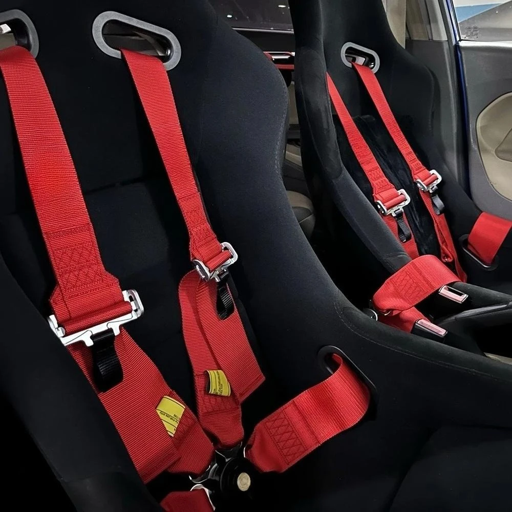 

OM* Racing Seatbelt 4 Point 3 Inch High Quality Seat Belt Adjustable Quick Release Stable and safe racing style Shoulder Strap