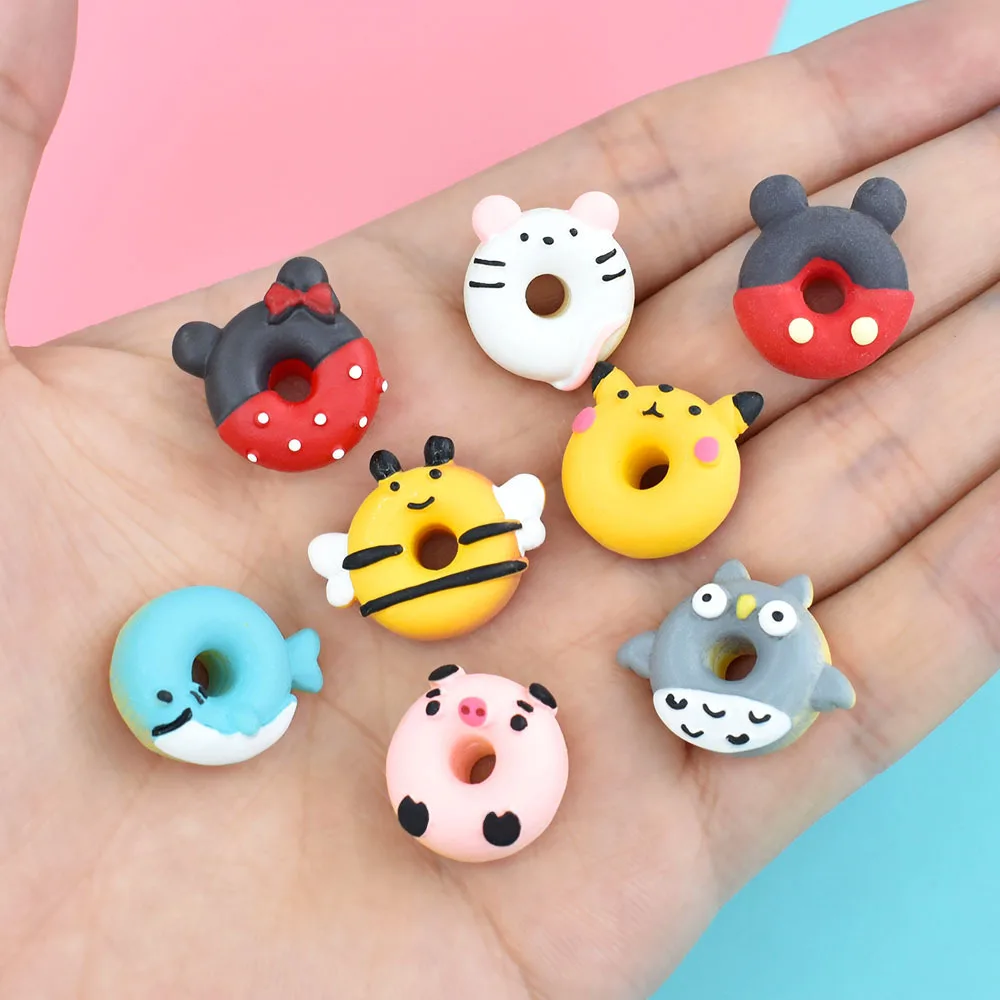 6/8/10 stücke Mini süße Süßigkeiten Donut Puppe Essen so tun, als spielen Puppenhaus Zubehör Miniatur Home Craft Dekor Kuchen Kinder Küche Spielzeug – Detail 13