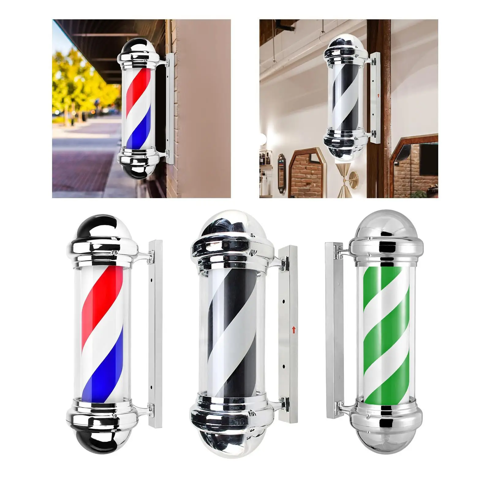 Barber Pole Light Waterproof LED Barber for Beauty Salon Outside Hair Salon