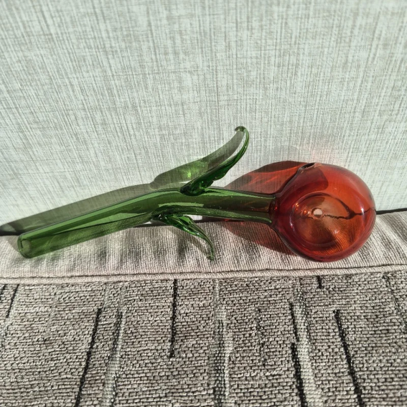 1 قطعة أنبوب زجاجي على شكل زهرة ، زجاجة زجاجية محمولة على طراز Ins ، ملحقات تدخين عالية الجمال لحفلات المهرجانات