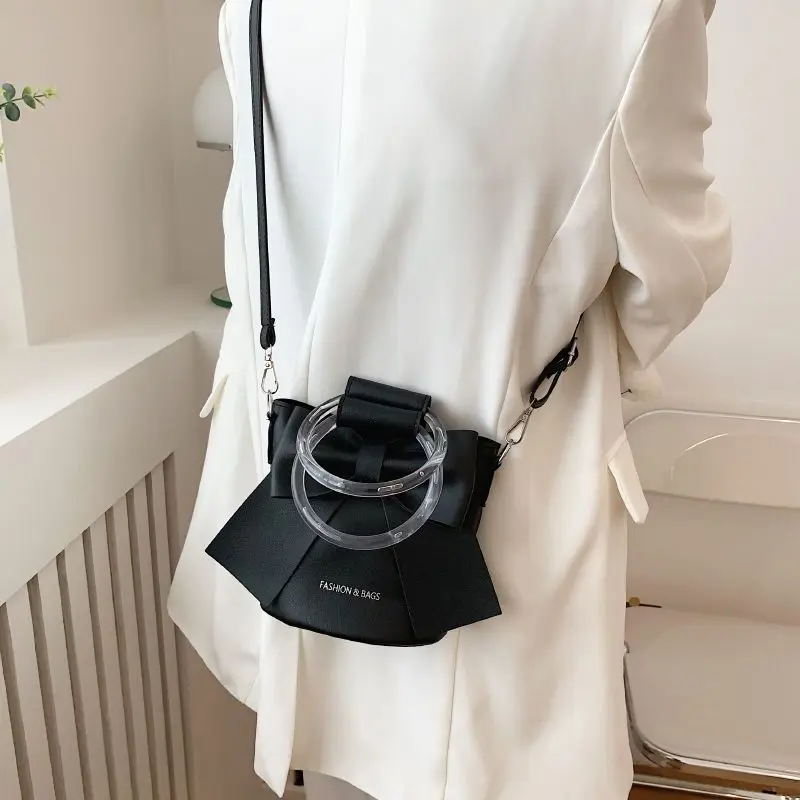 Lovely and Sweet Bowknot Bags for Women 2023 Summer New Fashion All-match Crossbody Bags Bucket Elegant Handbags