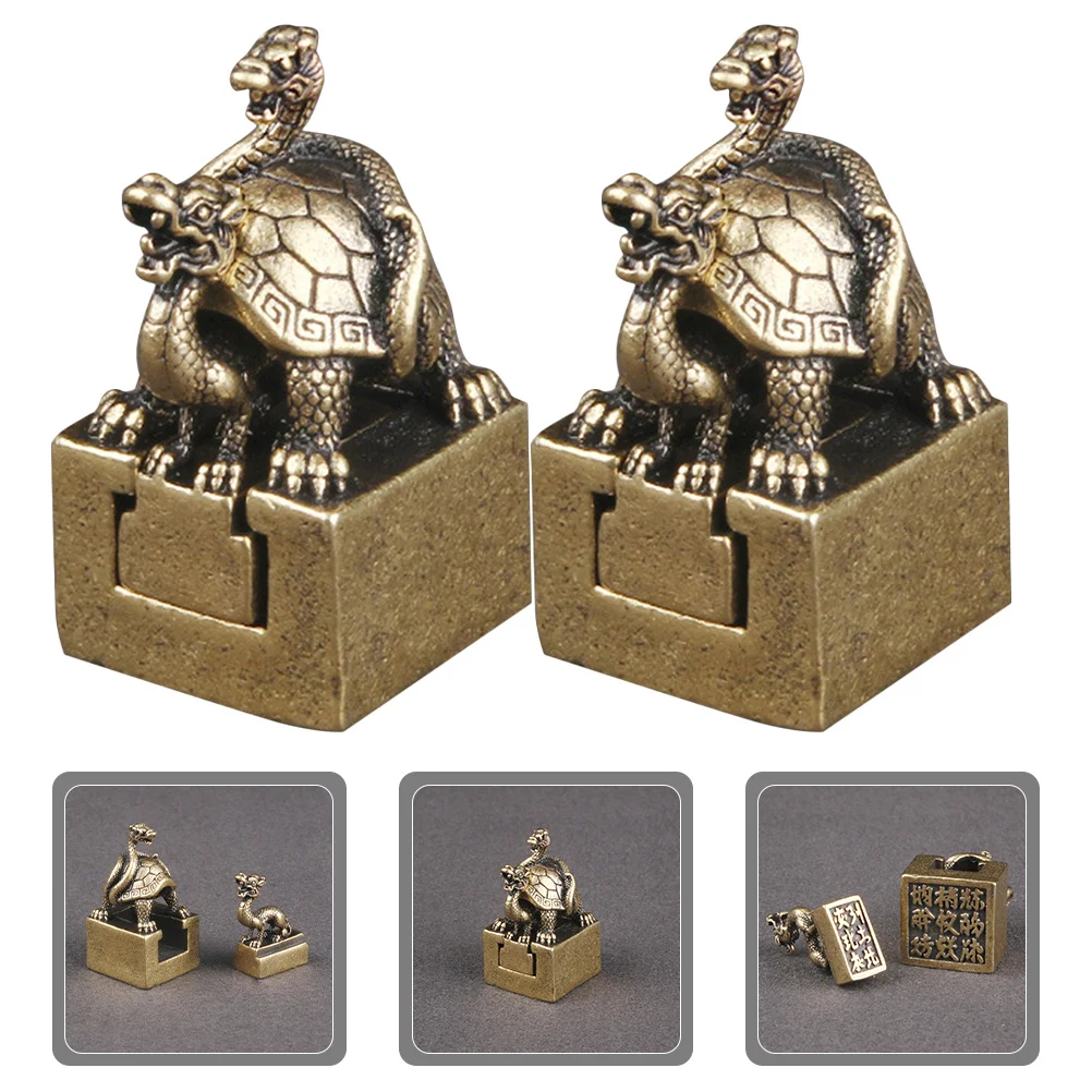 

2Pcs Fine Craftsmanship Brass Adornment Modern Abstract Design Indoor Desktop Ornament Brass Animal Statue Indoor Desktop Decor