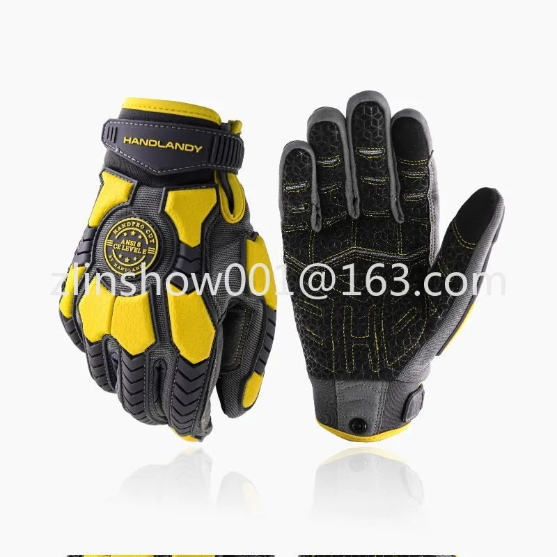 Hot Sale Spot HPPE Steel Wire A6 Anti-cutting TPR Anti-collision Industrial Oilfield Gloves