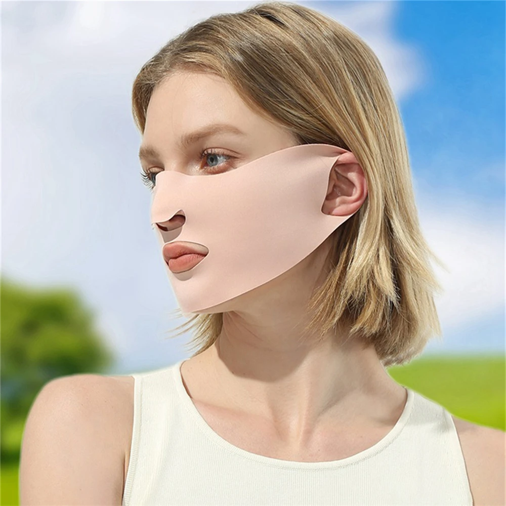 1PC Ice Silk Nose Mask Shade Mask Breathable Ultra-thin Face Mask