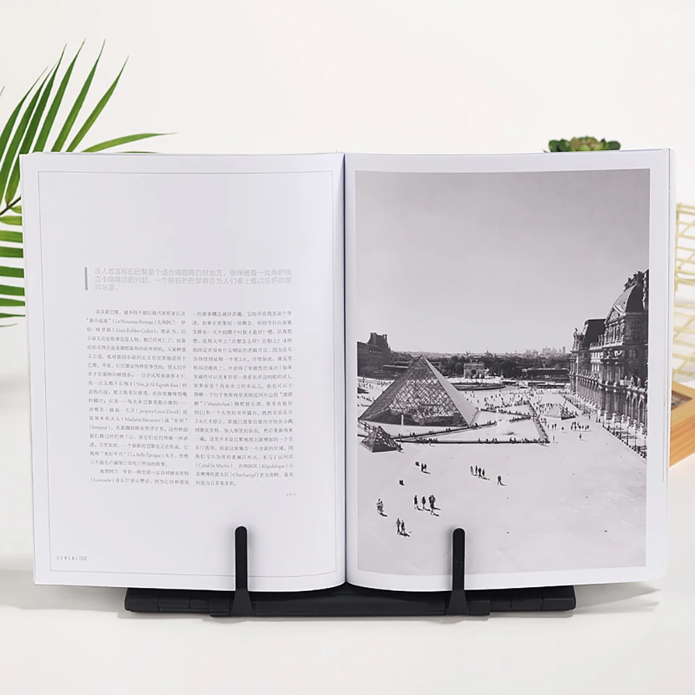 Portable Metal Reading Book Holder Adjustable Foldable Bookstand Music Score Cookbook Tablet Read Rack School Office Supplies