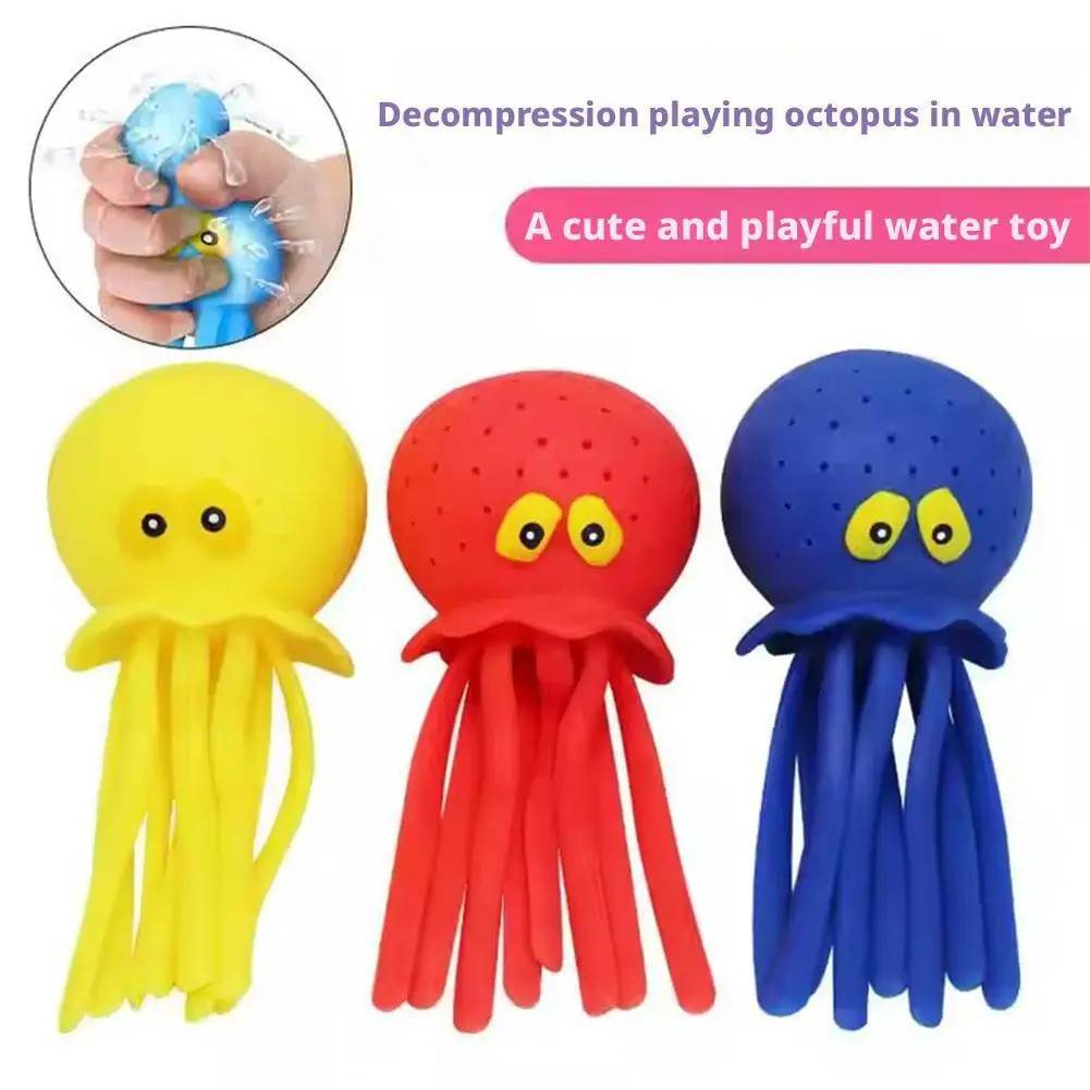 Water Play Octopus Creative Bathing Water Play Toy Water-absorbing Octopus Relieve Stress Sprays Water Children's Bathing Toys