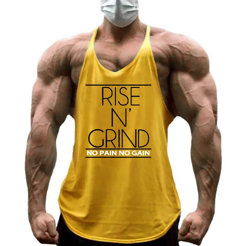 Men Cotton Vests Y-Back Racerback Low Scoop Neck Summer weightlifting Muscle Bodybuilding Workout Fitness Gym Tank Tops Clothing