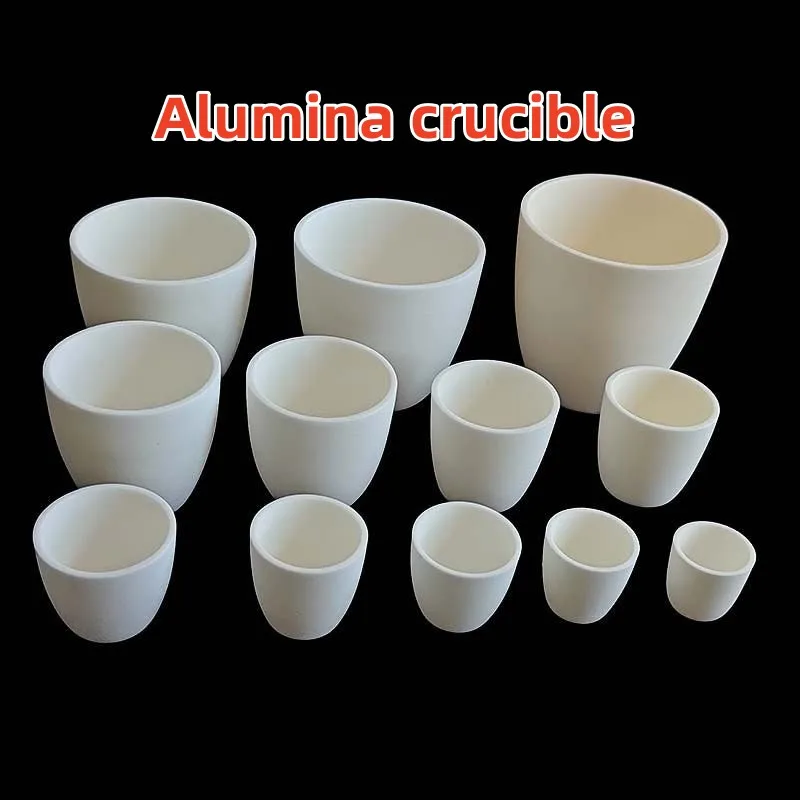 30ml-500ml Arc-shaped Alumina Crucible 99% Pure Al2O3  Alumina Ceramic Crucible Scientific Analysis Fine-high Smelting Crucible