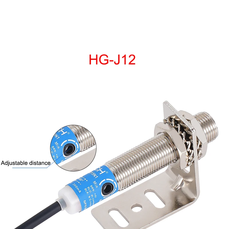 Laser Diffuse Reflection Photoelectric Switch HG-J12/18 D15 D50 M12/M18 15CM 50CM Sensing DistanceInfrared Sensor