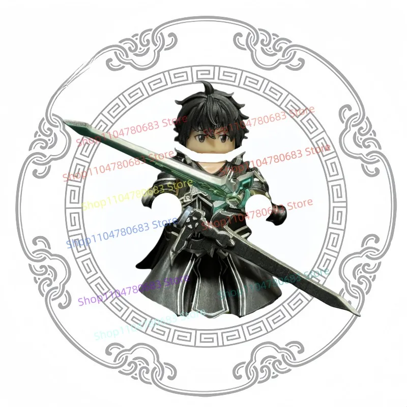 

MOC двойной меч воин мини-фигурка строительный блок сборная модель аниме мультяшные аксессуары декоративная игрушка в подарок коллекционная