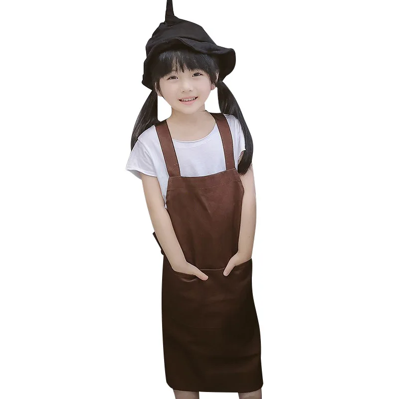 Korean Edition Apron Kindergarten Painting Apron Polyester Cotton Children's Apron Painting Clothes Color Customized Brand LOGO