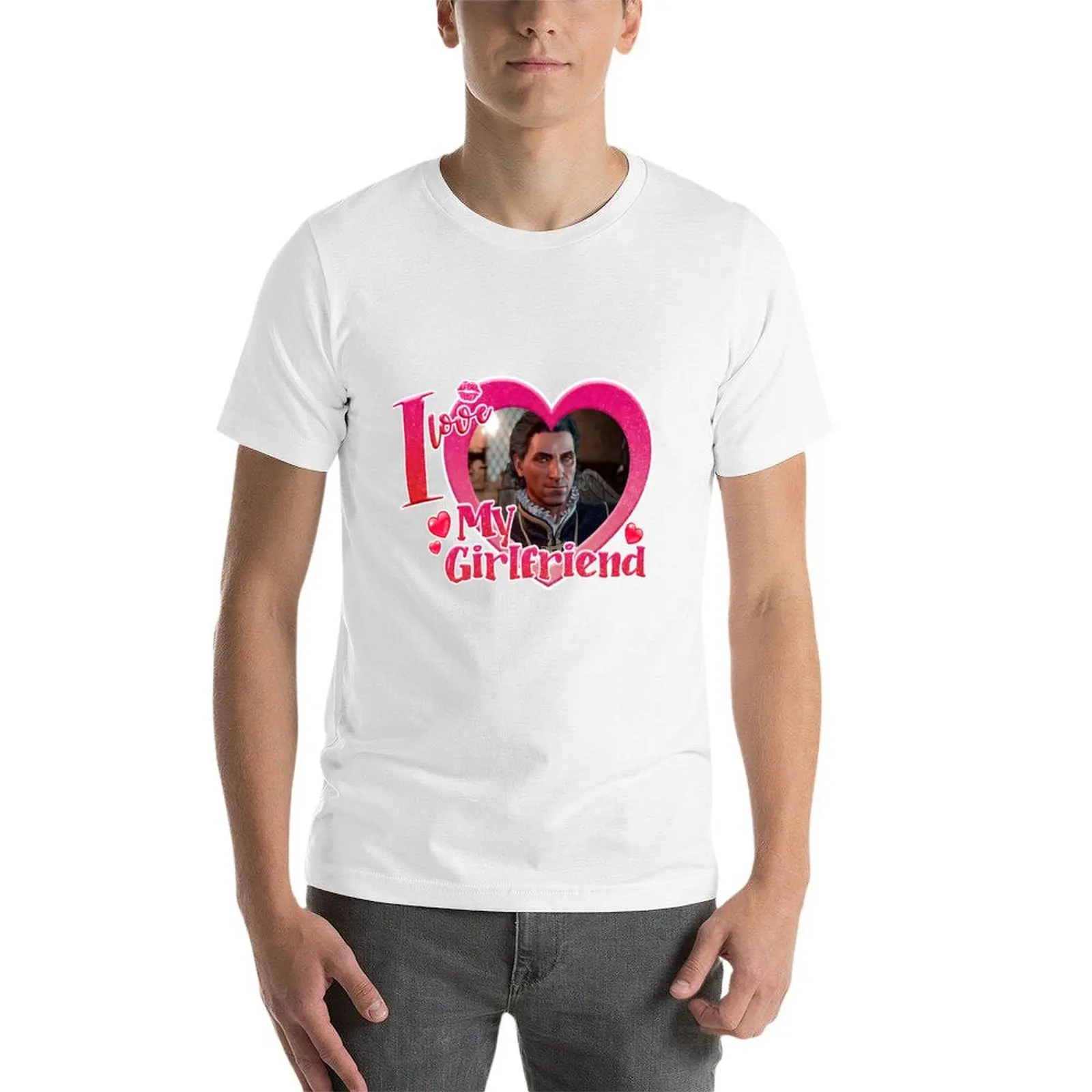 أنا أحب صديقتي رافيل تي شيرت تي شيرت للرجل حزمة القطن تي شيرت مع مطبوعات مطبوعة تي شيرت للرجل تي شيرت