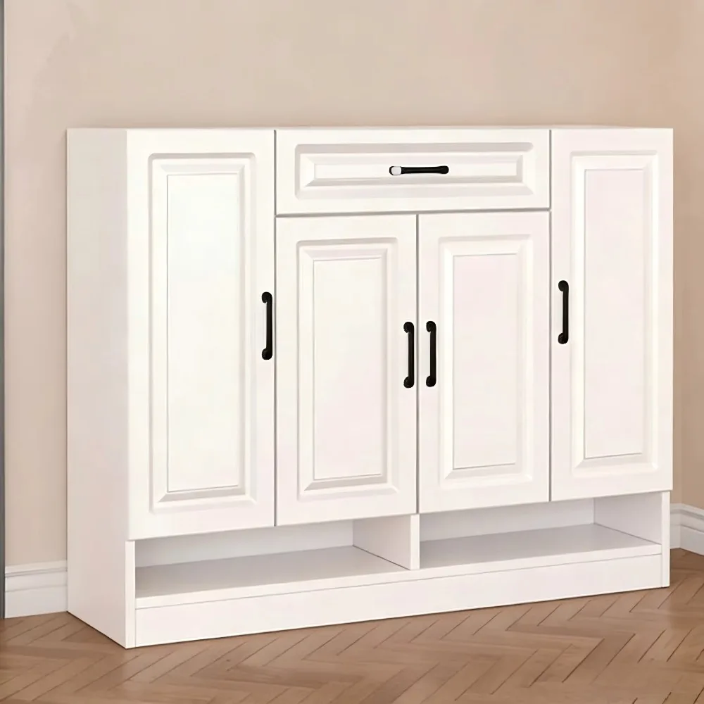 

Modern European New Home Hollow-Out 16mm Wooded Style Entryway Shoe Cabinet Multifunctional Entryway Shoe Rack for Living Room