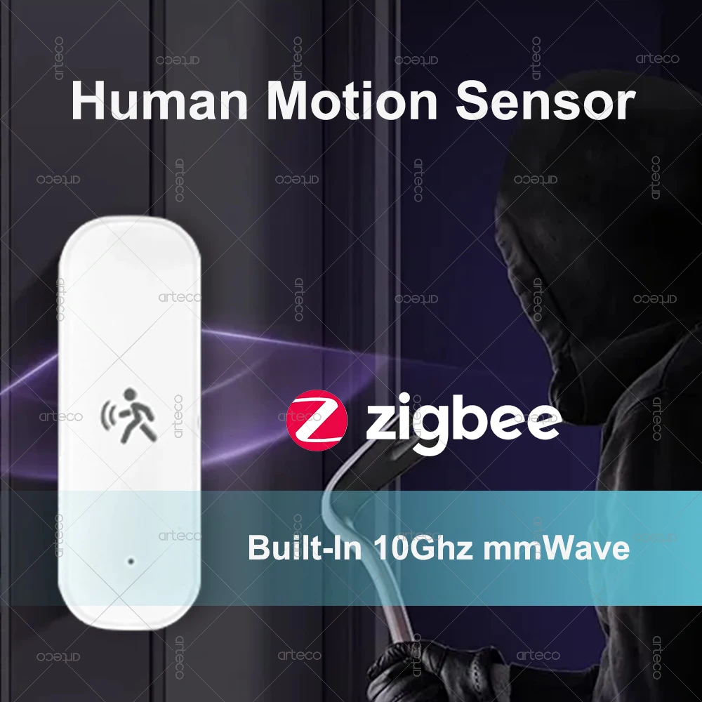 Czujnik ruchu ZigBee 10G Radar Mmwave Temperatura i Wilgotność Bezpieczeństwo Antywłamaniowy Współpracuje z Tuya Smart Life Z2MQTT