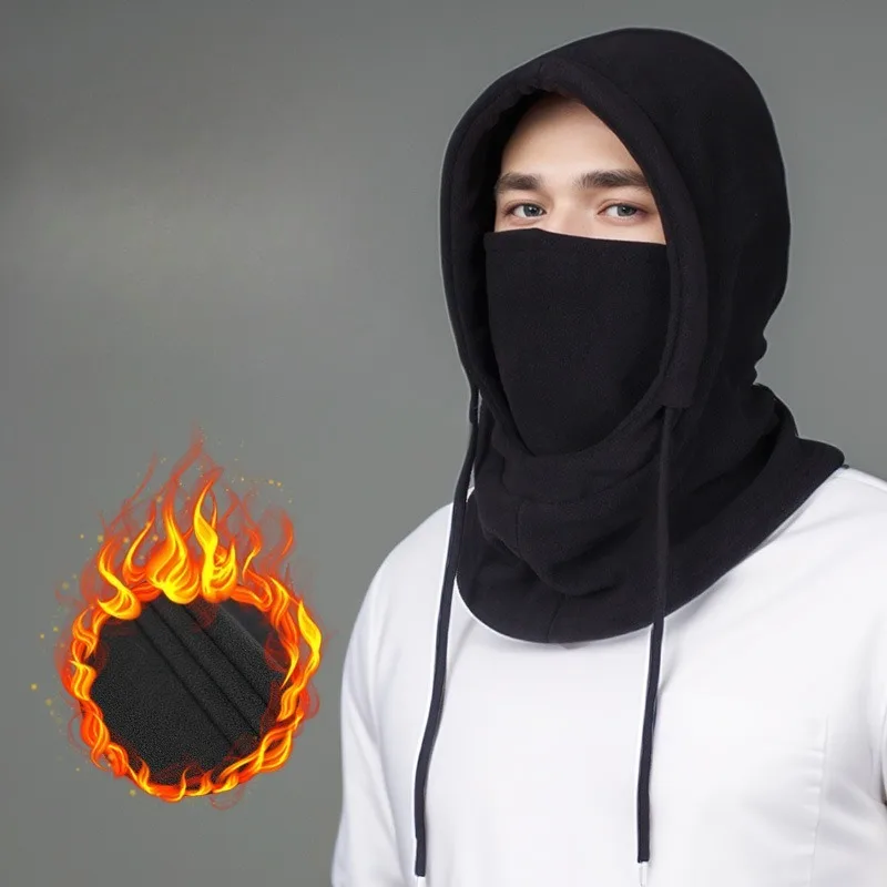Warm Fleece Balaclava for Men Women Winter Face Mask Neck Warmer Hooded Cap Windproof Thermal Head Cover Beanies Bandana