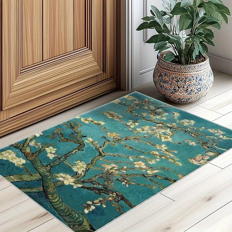 Premium Tree Trunk Carpet Green Spring-Inspired Doormat Welcome Mat Rug For Bedroom Carpet For Live Room Home Decor