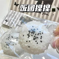 New Sesame Rice Balls Pinch Music Fidget Toys Creative PU Slow Rebound Super Soft Simulation Rice Balls Kids Stress Relief Toys