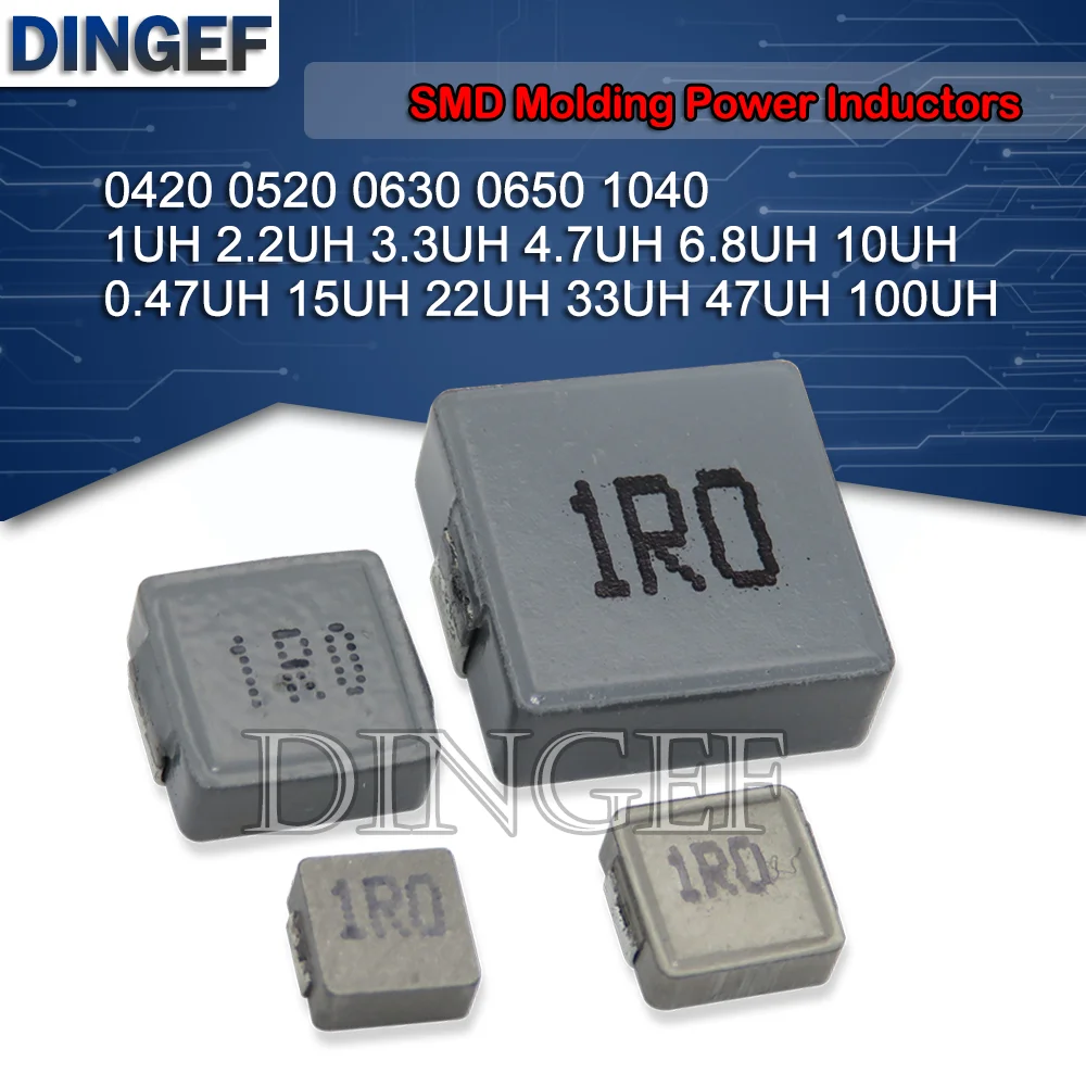 10PCS/lot 0420 0520 0630 0650 1040 1UH 3.3 4.7UH 6.8 10 15 22 33 47 68 UH 100UH 2.2UH SMD Molding Power Inductors  1R0 2R2 6R8