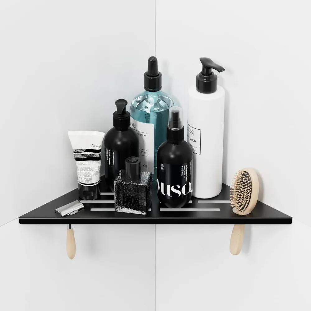 

Угловая полка для душа, 10-дюймовые встраиваемые душевые полки с прорезями для наклонной стены, угловые полки из нержавеющей стали 304 для ванной комнаты orga