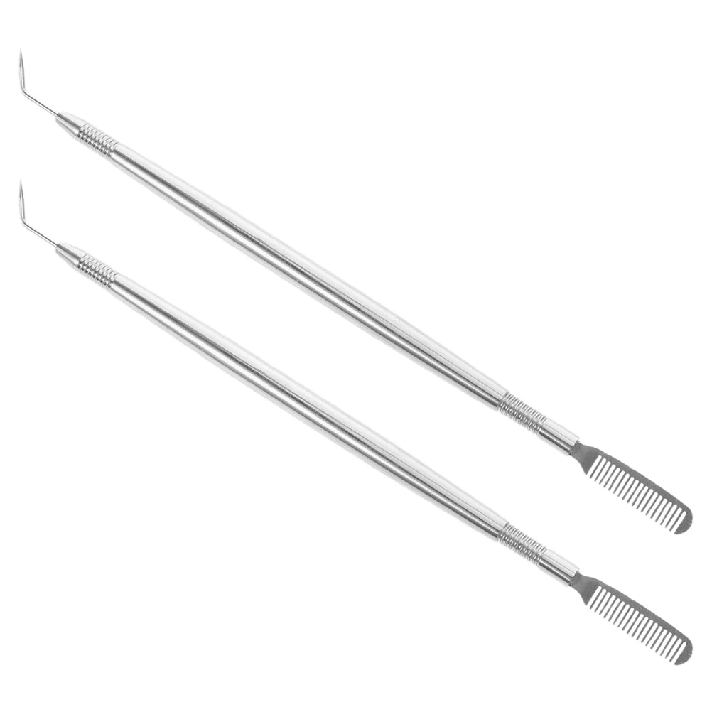 

2pcs Stainless Steel Rose Gold Eyelash Comb Separators Grafting Tool Curler Lashes Tool eyelash lift kit lash separator tool