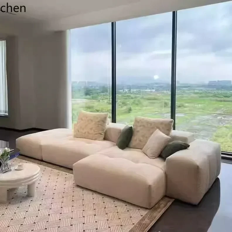 DSA --minimalist module combination corner sofa living room simple tofu block fabric sofa home decor