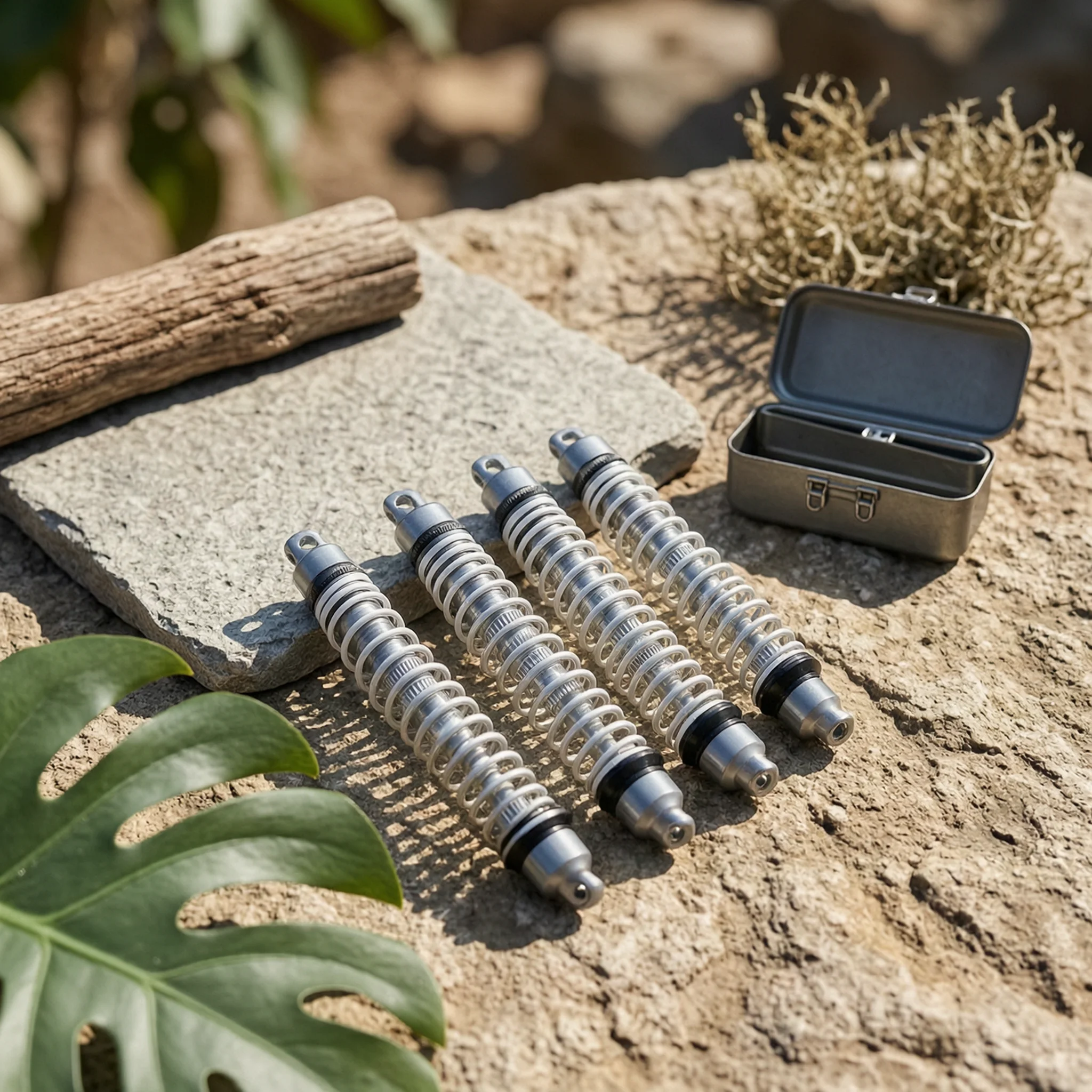 RC Crawler Shock Absorber Tunable RC Shock Absorber with Spare Springs Damper with Internal Spring Smooth Universal