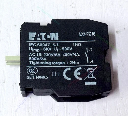 3pcs/lot  NEW  original  EATON  A22-EK10 Button panel mounting contact  Normally open