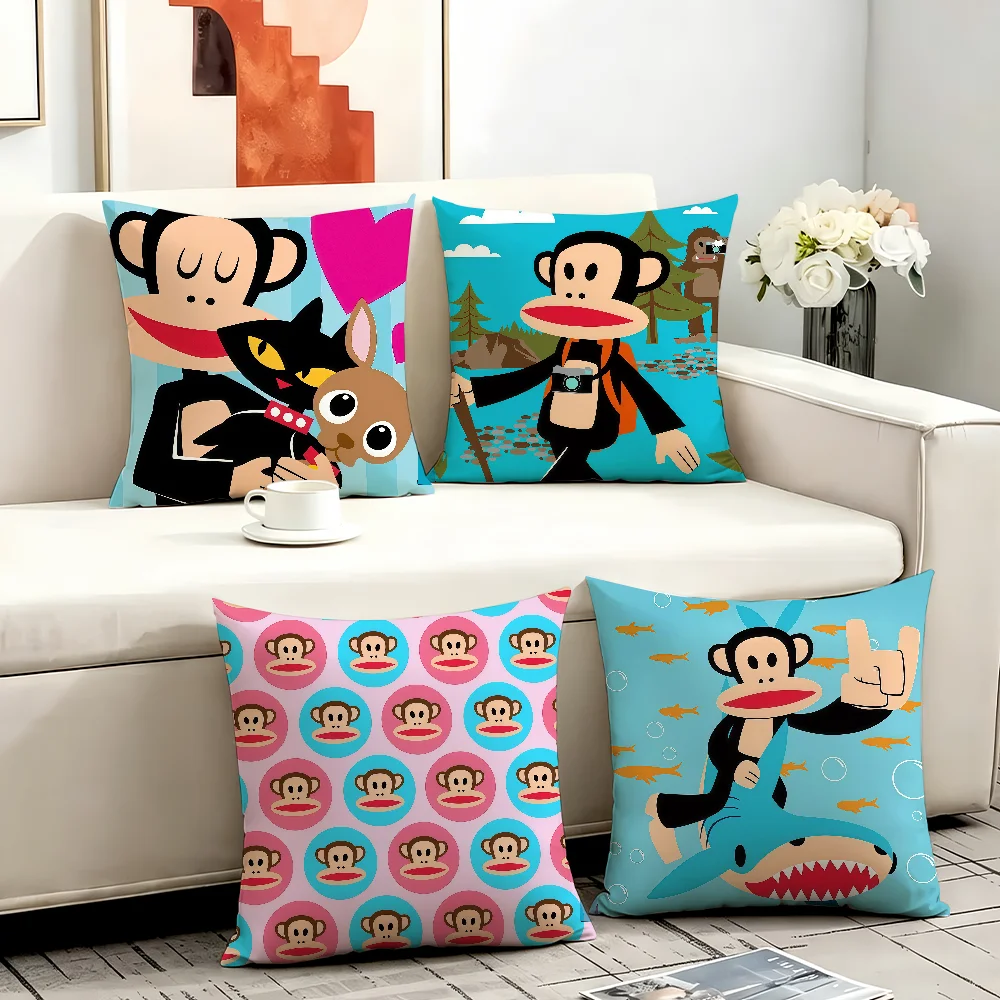 Cartoon P-Paul F-Frank cushion cover Anti-dustmite Sofa Cushion Decorative Office Cover Lounge Area Indoor & Outdoor Use
