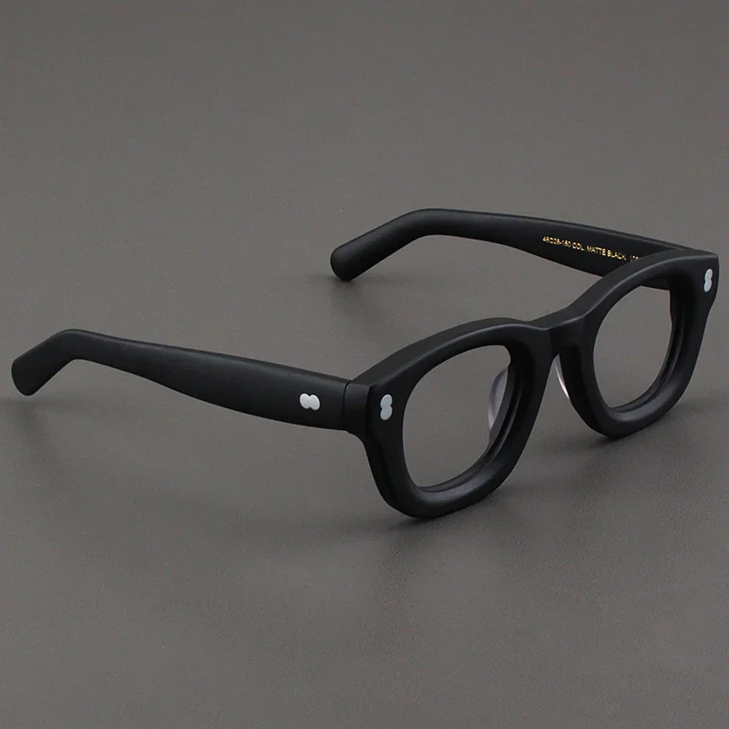 Matte mirror frame female square board retro thick wide edge black frame large face eyeglass frame male