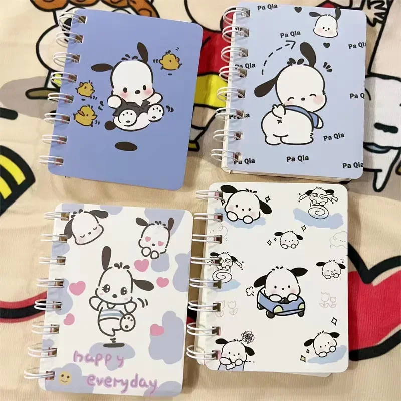 5 Styles Sanrio Mymelody Kuromi Cinnamoroll Pochacco Cute A7 Coil Notebook Student Diary Notepad Line Inner Pages Gift