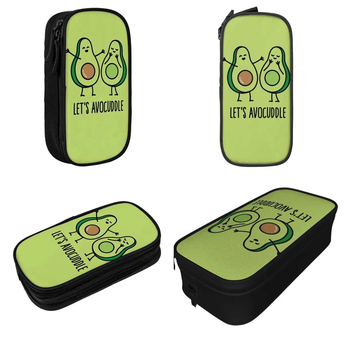 Let\'s Avocuddle Cute Avocado Fruit Merch Pen Box Large Capacity For School Pen Case Suprise Gift