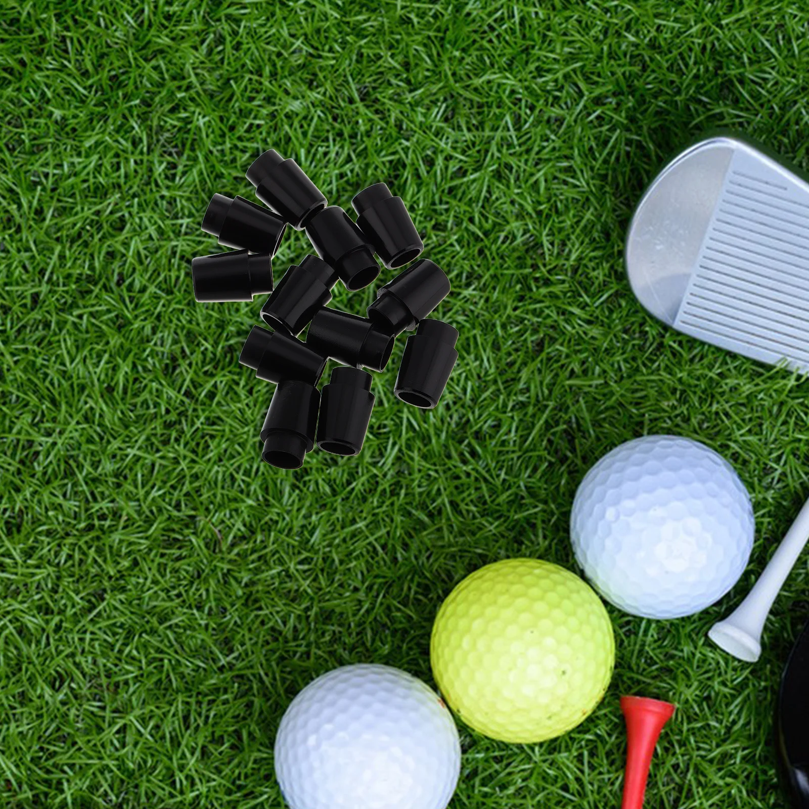 

12pcs Golf Club Rubber Shaft Sleeves Iron Rod Ferrules For Series Enhanced Durability Shock Absorption Stable Performance