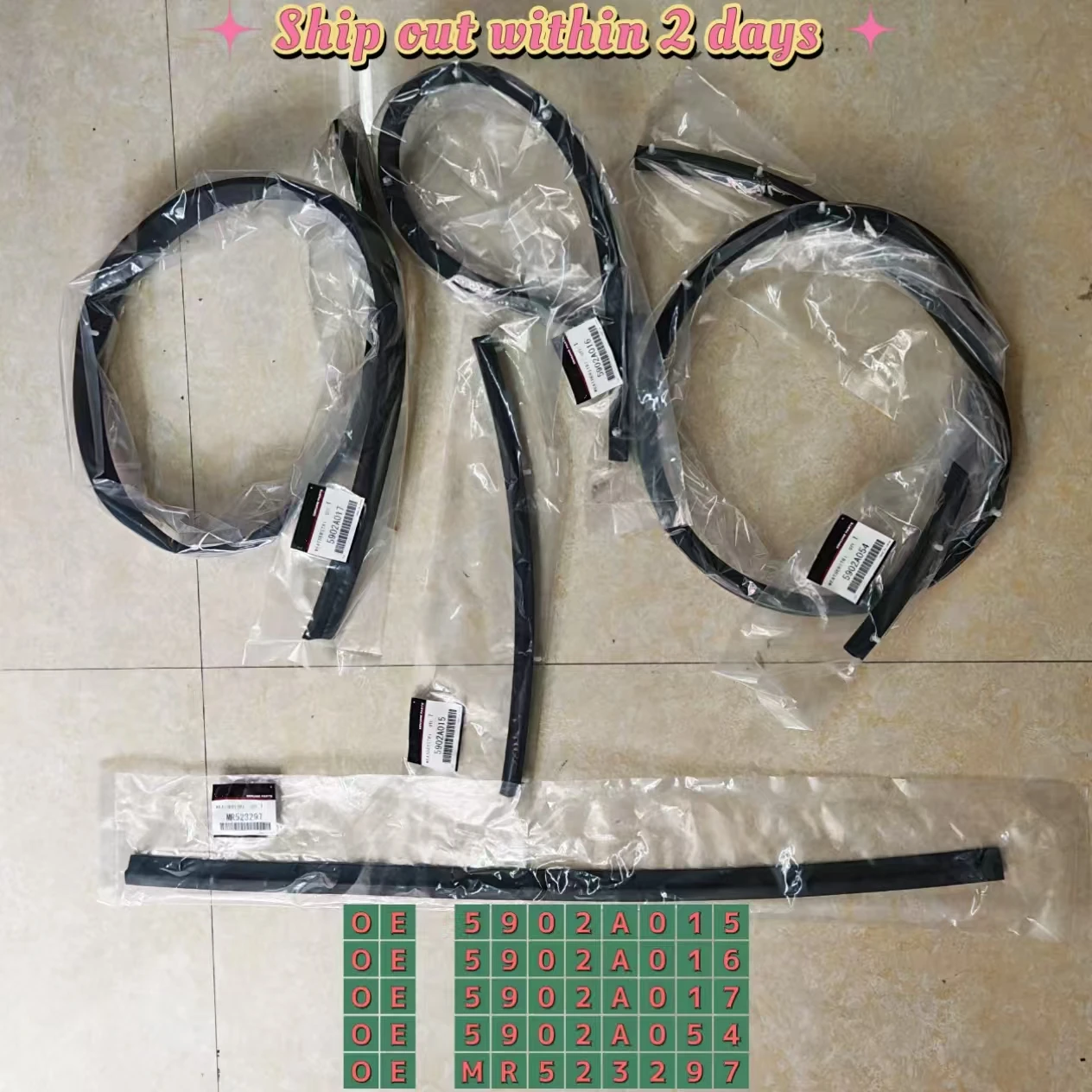 

Hood Rubber Seal Strip Weatherstrip For Mitsubishi Pajero Montero V80 V93 V95 V97 V98 2007-2020 MR523297 5902A015 5902A016