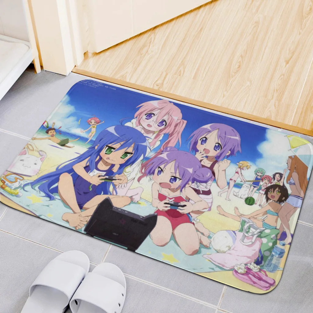 Lucky Star Room Rug   Carpet Flannel  Interior Home Decorations Dressing