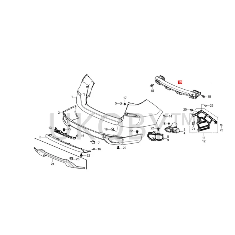 71530THAH00ZZ Suitable for Ho nd a CR-V UR-V Rear bumper frame Rear bumper crossbeam