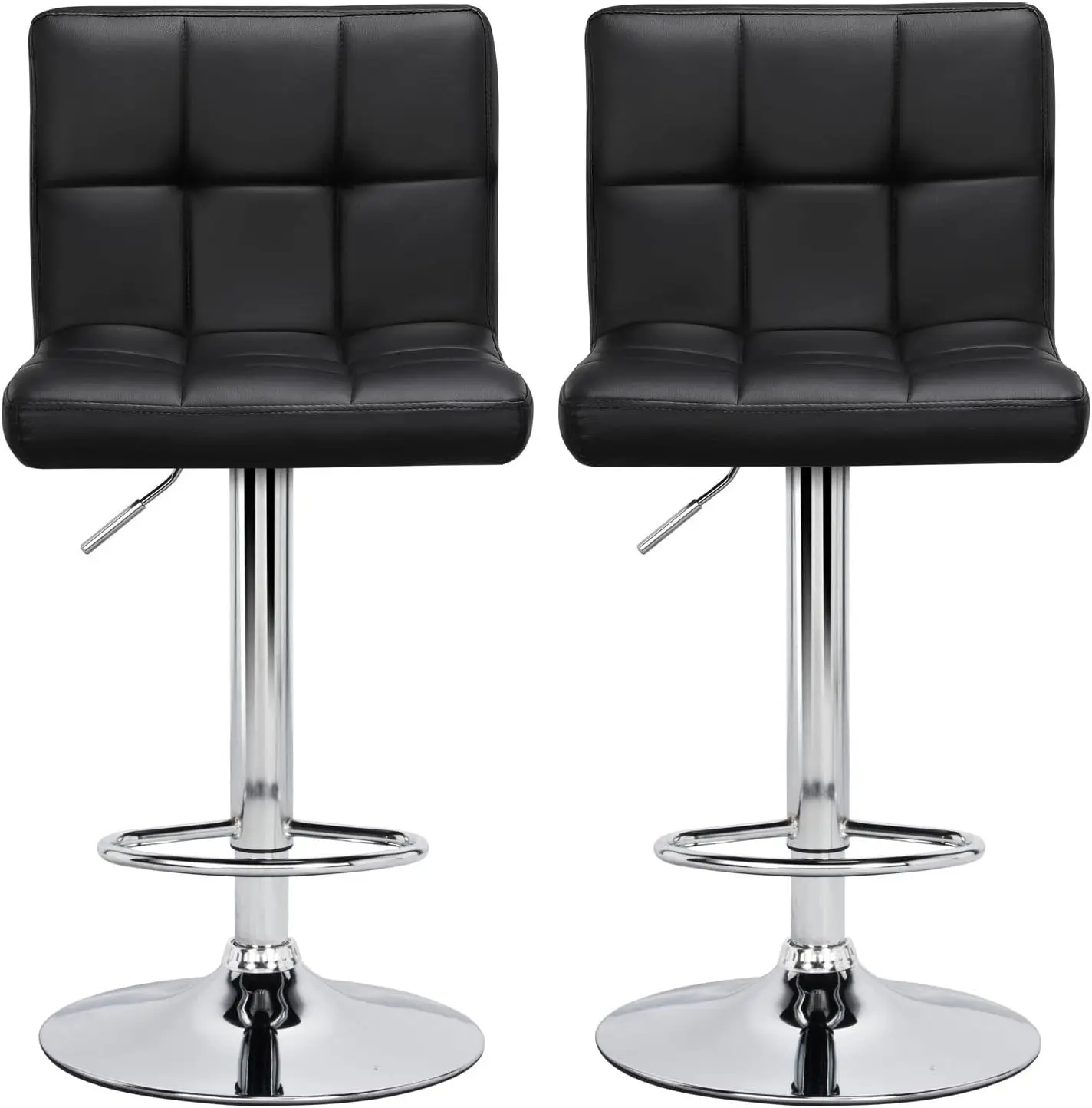 

Bla Bar Stools, Adjustable Modern Barstools, Swivel Pu Leather Stool Chair With Back, Kitchen Island Counter Height Swivel