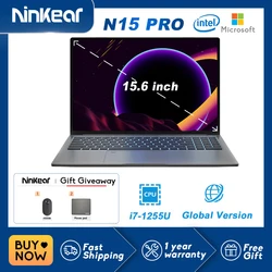 Ninkear-ordenador portátil N15 Pro, Notebook con pantalla IPS de 15,6 pulgadas, 1080P, Intel Core i7-1255U, 32GB, DDR4, 1TB, SSD, para oficina, Windows 11