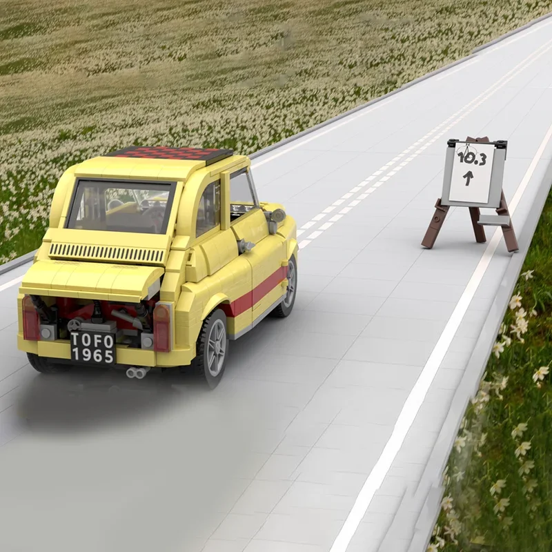 918 個フィアット SS アバルト Mod Creatored モデルビルディングブロック建設クリエイティブおもちゃレンガクリスマスギフト子供の誕生日プレゼント