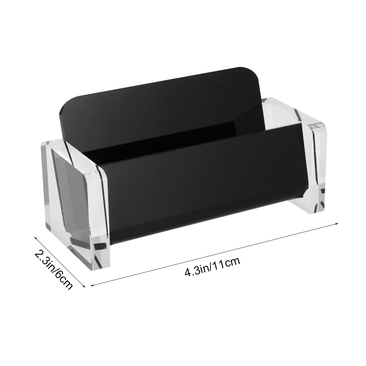 حامل عرض سطح المكتب البلاستيكي الفاخر لبطاقة العمل لتنظيم المكتب، حامل بطاقات أسود متعدد الوظائف، حامل بلاستيكي #3