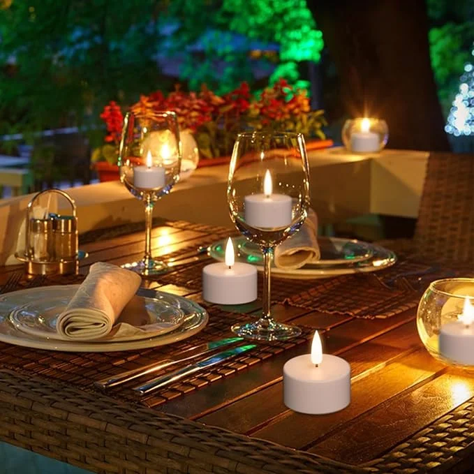4/6/12 個充電式 LED ティーライトキャンドル リモ - Outdoor Lighting Wedding Decor のレビューと価格